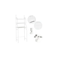 SCAFFALE SALVASPAZIO SOPRA LAVATRICE MENSOLE BAGNO 3 PIANI MOBILE LAVANDERIA 69078