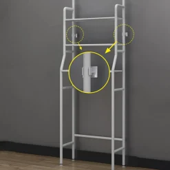 SCAFFALE SALVASPAZIO SOPRA LAVATRICE MENSOLE BAGNO 3 PIANI MOBILE LAVANDERIA 69078