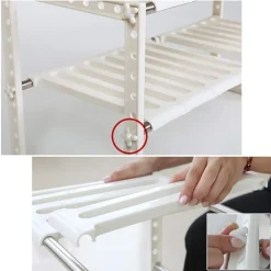 SCAFFALE STOVIGLIE ESTENSIBILE 50-70CM ORGANIZER SOTTOLAVELLO PORTAOGGETTI MENSOLA 2 PIANI