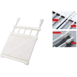 SCAFFALE TELESCOPICO PER ARMADIO REGOLABILE 35CM ALLUNGABILE DA 50-80 CM ACCIAIO