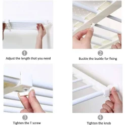 SCAFFALE TELESCOPICO PER ARMADIO REGOLABILE 42CM ALLUNGABILE DA 53-90 CM ACCIAIO