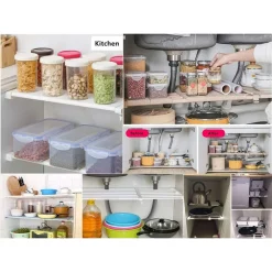 SCAFFALE TELESCOPICO PER ARMADIO REGOLABILE 42CM ALLUNGABILE DA 73-120CM ACCIAIO