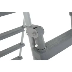 SCALETTA DI SICUREZZA PER PISCINE 132CM CON GRADINI IN PLASTICA TELAIO IN METALLO 58332