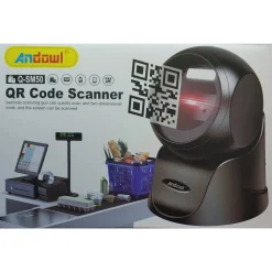 SCANNER BARCODE LETTORE DI CODICI A BARRE QR CODE 1D 2D USB DA TAVOLO Q-SM50