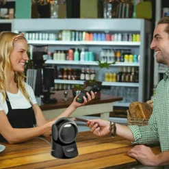 SCANNER BARCODE LETTORE DI CODICI A BARRE QR CODE 1D 2D USB DA TAVOLO Q-SM50