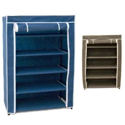 SCARPIERA IN METALLO E TESSUTO COLORATA RICHIUDIBILE DA CAMPEGGIO 60X30X88CM