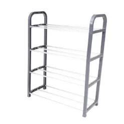 SCARPIERA IN PLASTICA 4 RIPIANI LIVELLI SALVASPAZIO 40X19X56CM PORTA SCARPE CASA