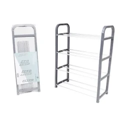 SCARPIERA IN PLASTICA 4 RIPIANI LIVELLI SALVASPAZIO 40X19X56CM PORTA SCARPE CASA