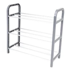 SCARPIERA IN PLASTICA 3 RIPIANI LIVELLI SALVASPAZIO 40X19X42CM PORTA SCARPE CASA
