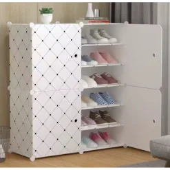 SCARPIERA MODULARE MULTISTRATO MOBILETTO SALVASPAZIO CON 4 ANTE 12 RIPIANI PER CASA UFFICI