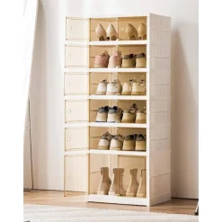 SCARPIERA PIEGHEVOLE IMPILABILE A 6 RIPIANI ANTIPOLVERE TRASPIRANTE 120X37X51CM