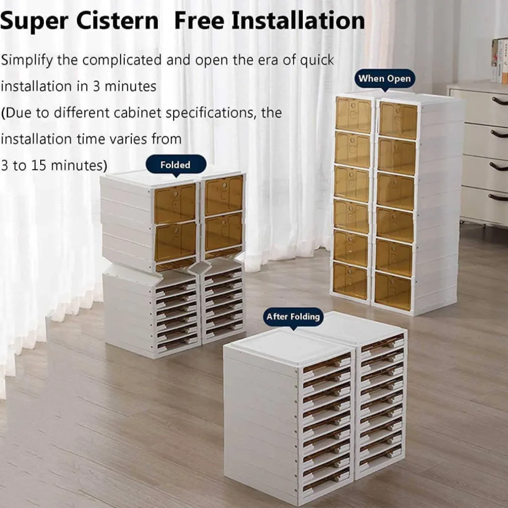 SCARPIERA PIEGHEVOLE IMPILABILE E COMNINABILE A 6 RIPIANI ANTIPOLVERE 105X34X25