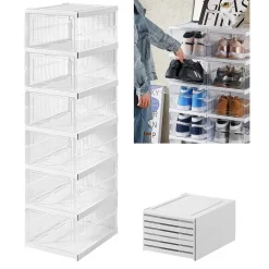 SCARPIERA PIEGHEVOLE SCARPE RICHIUDIBILE 6 CONTENITORI SALVASPAZIO 105X25.5X34.5CM