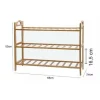 SCARPIERA PORTA SCARPE 3 RIPIANI PIANI LEGNO BAMBOO BAMBU SCAFFALE MOBILE 69412
