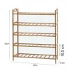 SCARPIERA PORTA SCARPE 5 RIPIANI PIANI LEGNO BAMBOO BAMBU SCAFFALE MOBILE 69414