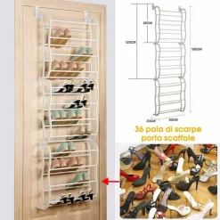 SCARPIERA SALVASPAZIO SCAFFALE ORGANIZER RIPOSTIGLIO PORTA SCARPE STANZA