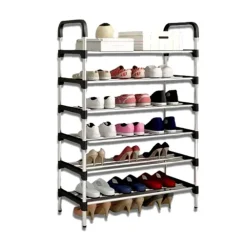 SCARPIERA SCAFFALE A 6 RIPIANI SALVASPAZIO ORGANIZER ORDINA ARREDO SCARPE IN ACCIAIO