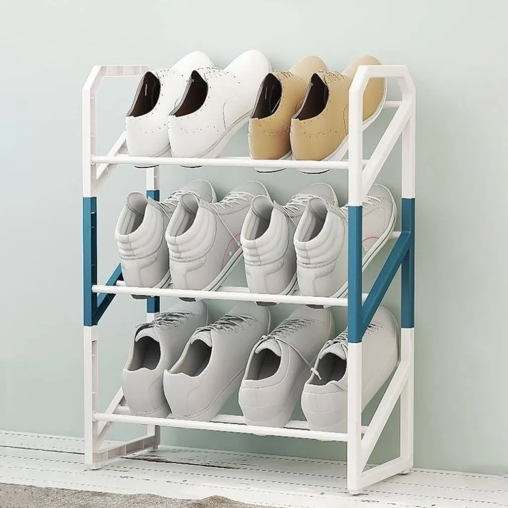 SCARPIERA SCAFFALE ORGANIZER SALVASPAZIO A 3 RIPIANI SCARPE IMPILABILE 53X45X18C