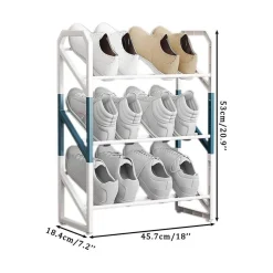 SCARPIERA SCAFFALE ORGANIZER SALVASPAZIO A 3 RIPIANI SCARPE IMPILABILE 53X45X18C