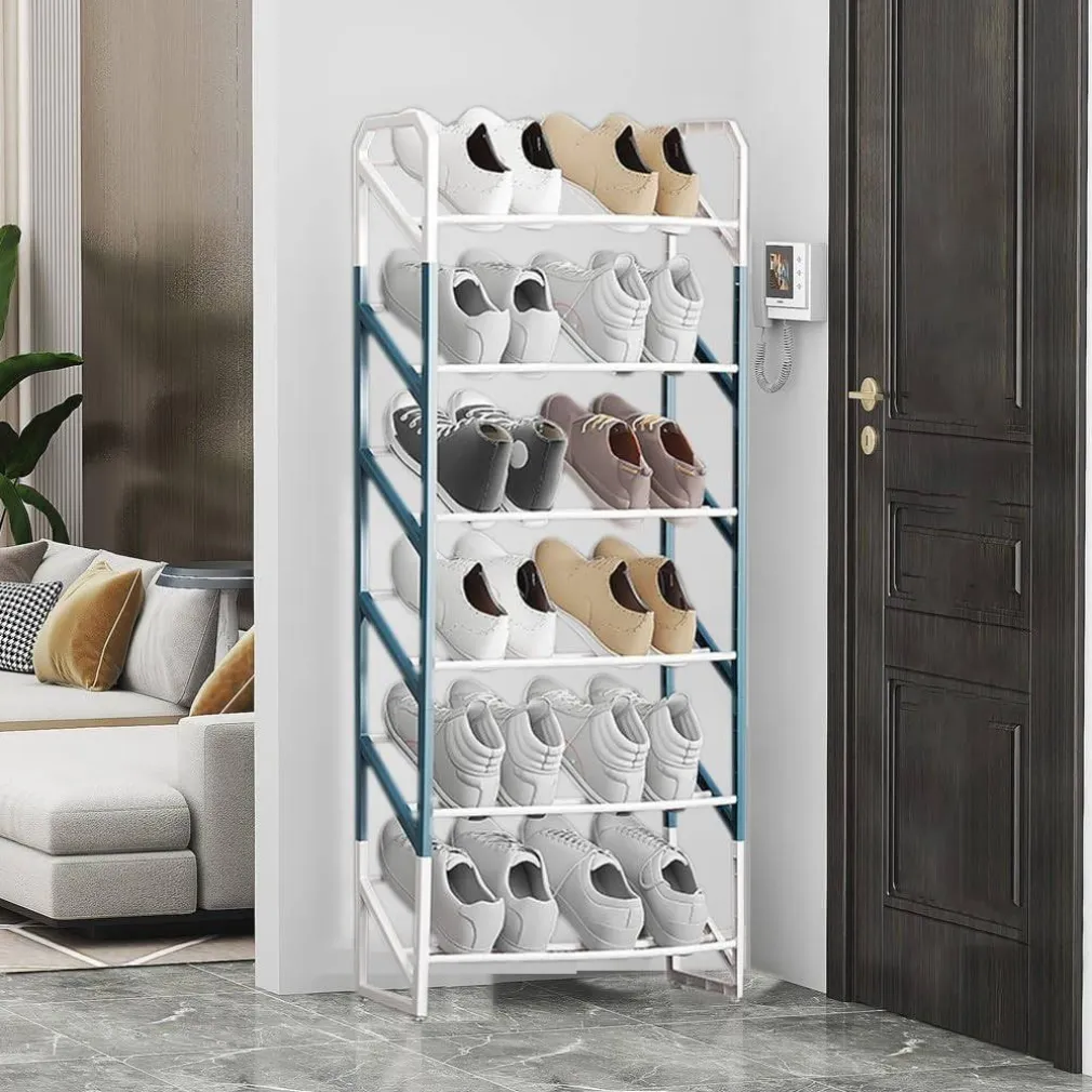 SCARPIERA SCAFFALE ORGANIZER SALVASPAZIO A 3 RIPIANI SCARPE IMPILABILE 53X45X18C