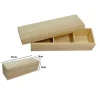 SCATOLA CONTENITORE IN LEGNO NATURALE 3 SCOMPARTI DECOUPAGE 25X8X8CM