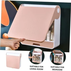 SCATOLA ESPOSITORE ORGANIZER TRUCCO CONTENITORE PER COSMETICI PORTA TRUCCHI ROSA