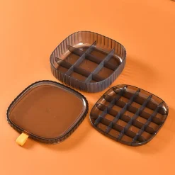 SCATOLA IMPILABILE TRASPARENTE 3 STRATI COPERCHIO PORTAGIOIE DONNA PORTAOGGETTI