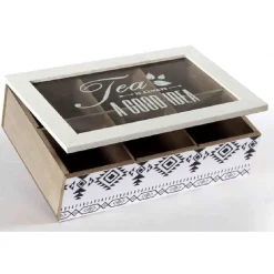 SCATOLA PORTA OGGETTI PER BUSTINE THE 24X16X7,5 CM IN LEGNO RETTANGOLARE 739439