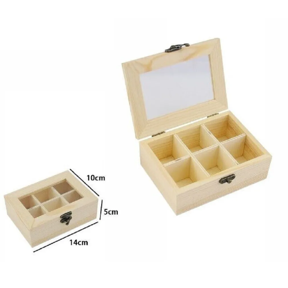 SCATOLA PORTAGIOIE LEGNO CON BACHECA 6 POSTI SCOMPARTI VETRINA 74024A LY-10627