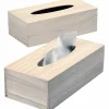 SCATOLA PORTATOVAGLIOLI RETTANGOLARE LEGNO DECOUPAGE COFANETTO FAZZOLETTI VELINE