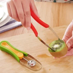 SCAVINO CUCCHIAIO MULTIFUNZIONE TAGLIO MELONE 3 IN 1 SPALLINATORE PER FRUTTA