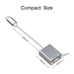 SCHEDA AUDIO ESTERNA SPLITTER PORTA TYPE-C LAPTOP A JACK CUFFIE MICROFONO Q-T98