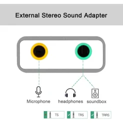 SCHEDA AUDIO ESTERNA SPLITTER PORTA TYPE-C LAPTOP A JACK CUFFIE MICROFONO Q-T98