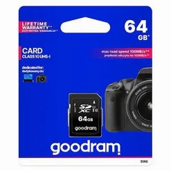 SCHEDA DI MEMORIA SD CARD 64 GB SDXC PER VIDEOCAMERE CLASSE 10 UHS-I S1A0-64GB