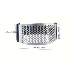 SCHIACCIA AGLIO PREMI IN ACCIAIO SATINATO CON IMPUGNATURA ERGONOMICA ANTISCIVOLO