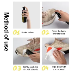 SCHIUMA DETERGENTE PER LA PULIZIA DI SCARPE SNEAKER CLEANING SENZA RISCIACQUO