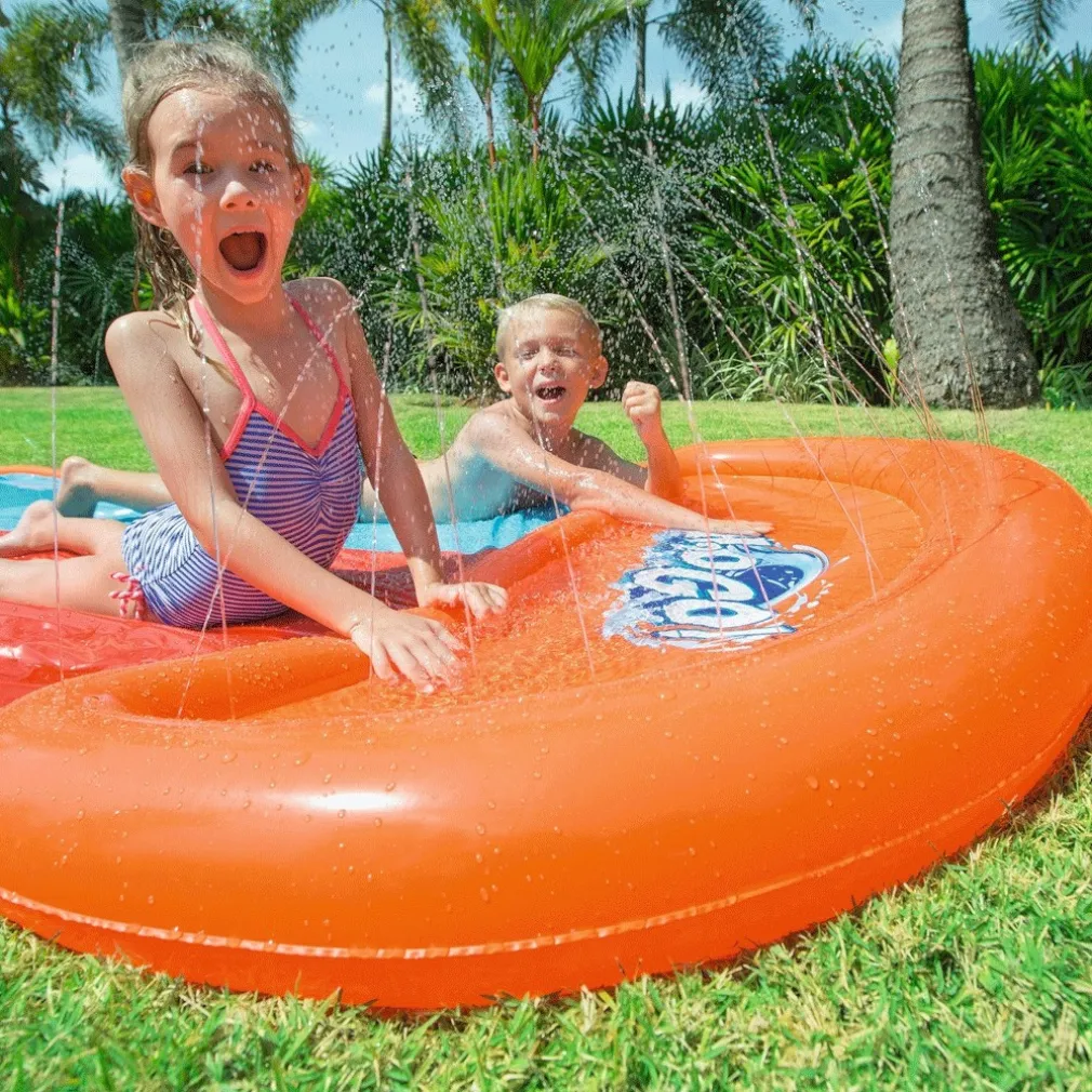 SCIVOLO ACQUATICO GIARDINO PISTA 5,49MT RAMPA LANCIO E SPRUZZO 2 POSTI