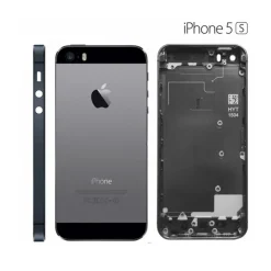 SCOCCA PANELLO POSTERIORE NERO BACK COVER TASTI TASTO VOLUME SLOT SIM IPHONE 5S