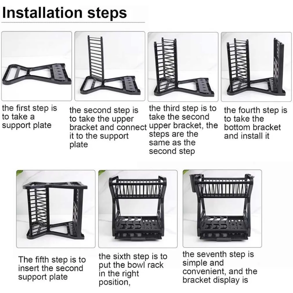 SCOLAPIATTI A 2 RIPIANI DOPPIO SCARICO CON VASSOIO RACCOGLIGOCCE RIMOVIBILE PORTAUTENSILI