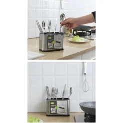 SCOLAPOSATE IN ACCIAIO PER ORGANIZZARE UTENSILI DA CUCINA PORTAPOSATE DESIGN MODERNO