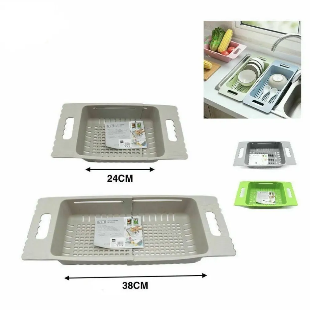 SCOLATUTTO ALLUNGABILE REGOLABILE SCOLA PIATTI GOCCIOLATOIO ACCESSORIO DA CUCINA