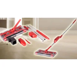 SCOPA ELETTRICA ROTANTE ASPIRAPOLVERE MANICO RUOTANTE SWIVEL SWEEPER SENZA FILI