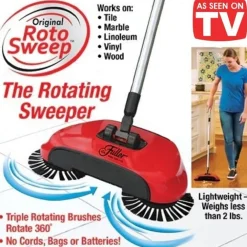 SCOPA ROTANTE 360° CON SETOLE ROTANTI MICROFIBRA ASPIRAPOLVERE SWEEP DRAG SPAZZA