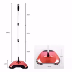 SCOPA ROTANTE 360° CON SETOLE ROTANTI MICROFIBRA ASPIRAPOLVERE SWEEP DRAG SPAZZA