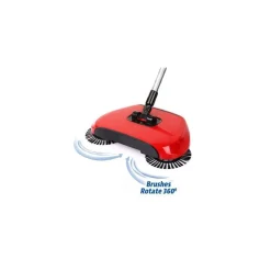 SCOPA ROTANTE 360° CON SETOLE ROTANTI MICROFIBRA ASPIRAPOLVERE SWEEP DRAG SPAZZA