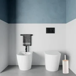 SCOPINO DA BAGNO CON PORTASCOPINO BIANCO LEGNO MODERNO DA WC SPAZZOLONE 87459