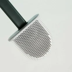 SCOPINO PER WC BAGNO SPAZZOLA PER PULIZIA IN SILICONE CON PORTASCOPINO DA MURO