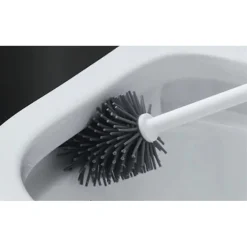 SCOPINO WC SETOLE IN SILICONE PLASTICA SPAZZOLA RICAMBIO PULIZIA PROFONDA 87619