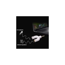 SDOPPIATORE MICROFONO CUFFIA HEADPHONE SPLITTER JACK 3.5 MM SMATPHONE PC