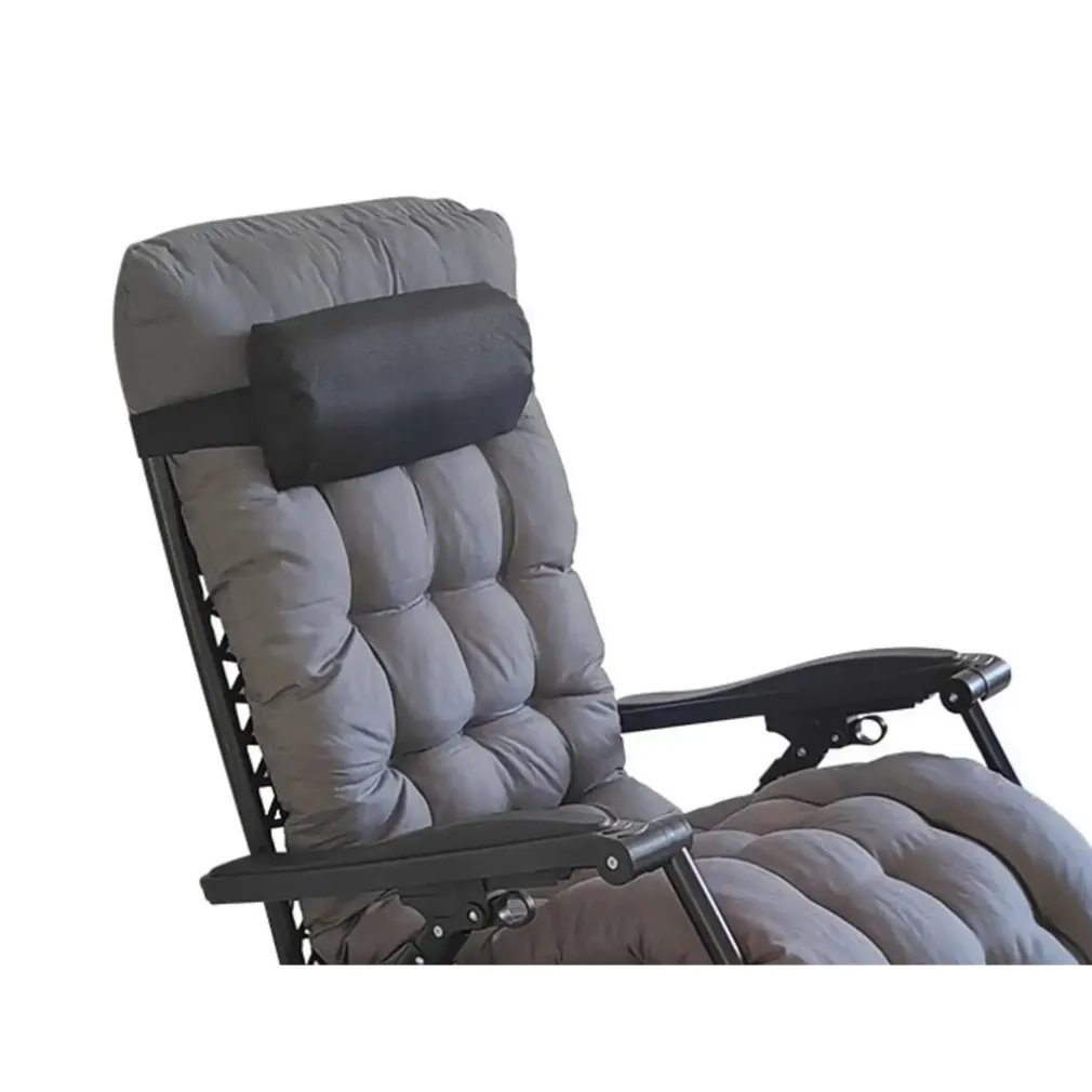 SDRAIO CON CUSCINO IMBOTTITO NERO IN TEXTILENE POLTRONA RELAX TERRAZZO GIARDINO 483004